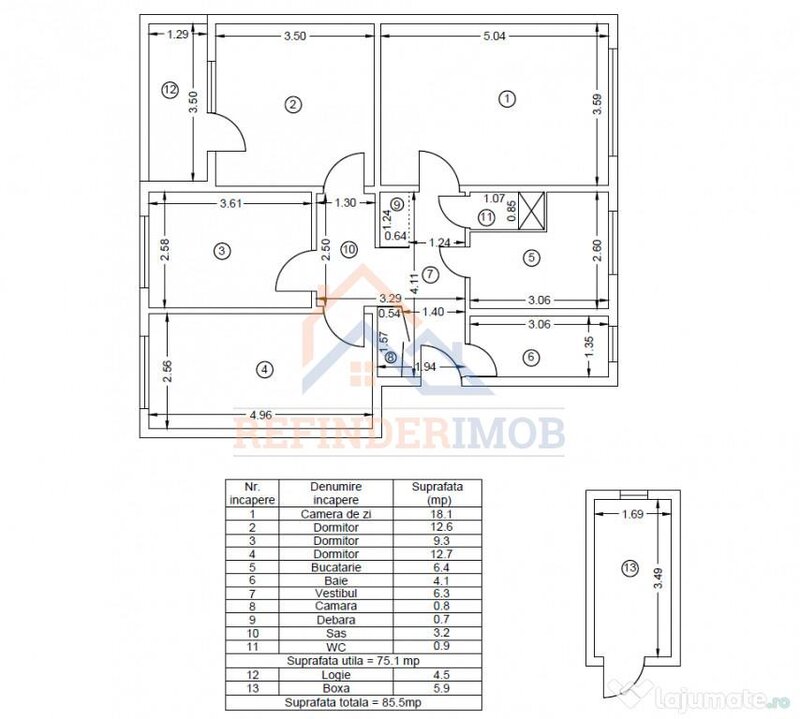 1 Decembrie 1918 - Ozana Apartament 4 camere de vanzare